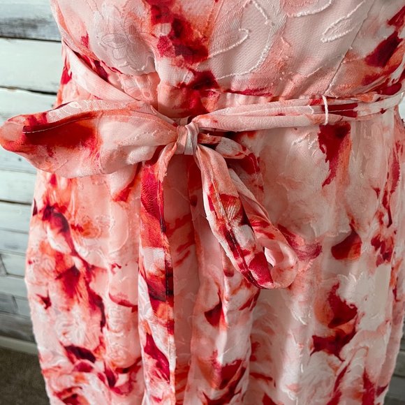 Dressbarn Luxe by Carmen Marc Valvo floral sleeveless aline dress Size 4 - Picture 3 of 16